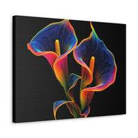 Calla Lillies in Baroque Neon Canvas Gallery Wraps