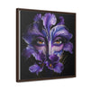 Purple Iris Flower Amber Eye Iris Framed Canvas