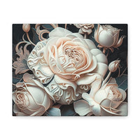 Baroque Soft Peach Rose on Canvas Gallery Wraps