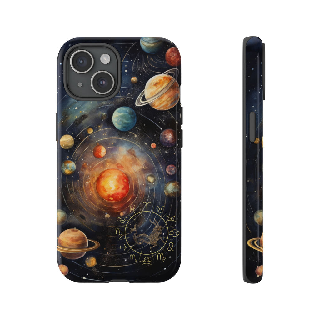 Mystical Galaxy & Capricorn Zodiac Cell Phone Tough Case