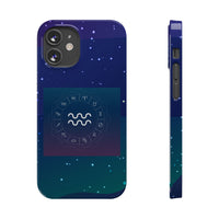 Aquarius Zodiac Symbol Birth Sign Slim Phone Case