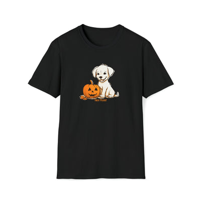 Halloween Puppy Treat Please Unisex Softstyle T-Shirt