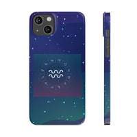 Aquarius Zodiac Symbol Birth Sign Slim Phone Case