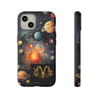 Mystical Galaxy & Aquarius Zodiac Cell Phone Tough Case