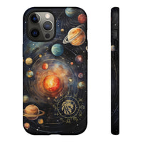 Mystical Galaxy & Leo Zodiac Cell Phone Tough Case