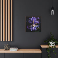 Purple Iris Flower and Blue Eye Iris Framed Canvas