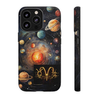 Mystical Galaxy & Aquarius Zodiac Cell Phone Tough Case