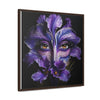 Purple Iris Flower Amber Eye Iris Framed Canvas