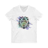 Lion Face in Pastels Unisex Jersey Short Sleeve V-Neck Tee