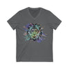 Lion Face in Pastels Unisex Jersey Short Sleeve V-Neck Tee