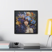 Wild Irises Framed Canvas