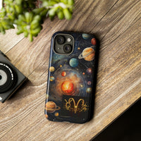 Mystical Galaxy & Aries Zodiac Cell Phone Tough Case