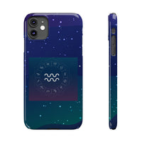 Aquarius Zodiac Symbol Birth Sign Slim Phone Case