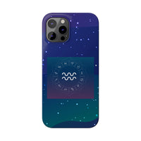 Aquarius Zodiac Symbol Birth Sign Slim Phone Case