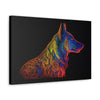 German Shepherd in Neon on Canvas Gallery Wraps