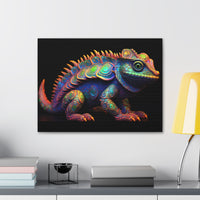 Lizard in Baroque Neon on Canvas Gallery Wraps