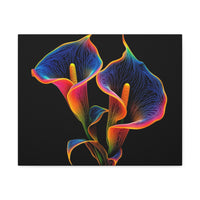 Calla Lillies in Baroque Neon Canvas Gallery Wraps