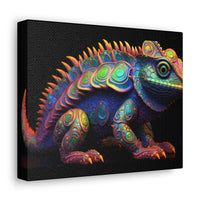 Lizard in Baroque Neon on Canvas Gallery Wraps