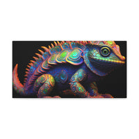 Lizard in Baroque Neon on Canvas Gallery Wraps