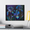 3 Baroque Purple & Blue Irises Canvas Gallery Wrap