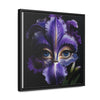 Purple Iris Flower and Blue Eye Iris Framed Canvas