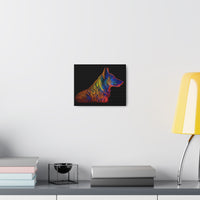 German Shepherd in Neon on Canvas Gallery Wraps