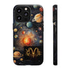 Mystical Galaxy & Aquarius Zodiac Cell Phone Tough Case