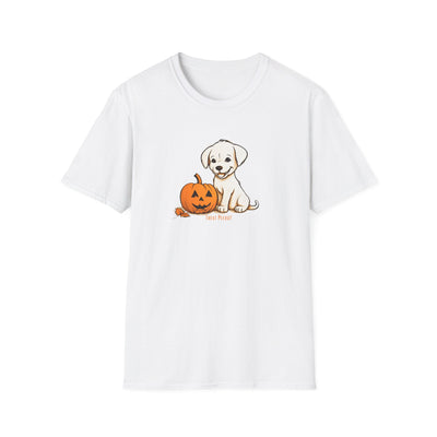 Halloween Puppy Treat Please Unisex Softstyle T-Shirt