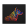 German Shepherd in Neon on Canvas Gallery Wraps