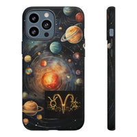 Mystical Galaxy & Aries Zodiac Cell Phone Tough Case