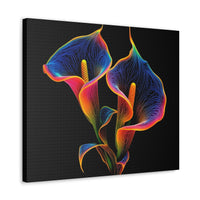 Calla Lillies in Baroque Neon Canvas Gallery Wraps