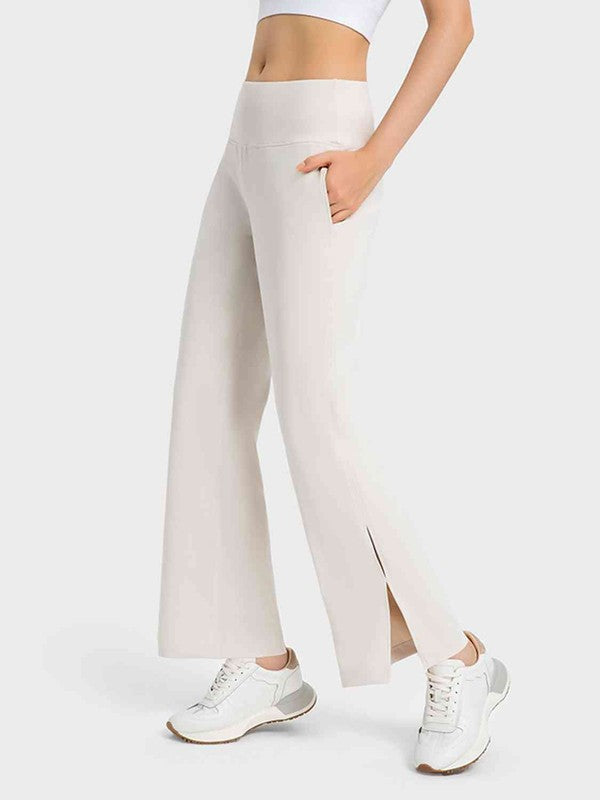 Slit Sport Pants with Pockets