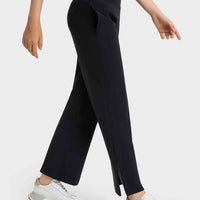 Slit Sport Pants with Pockets