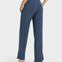 Slit Sport Pants with Pockets