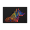 German Shepherd in Neon on Canvas Gallery Wraps