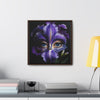 Purple Iris Flower and Blue Eye Iris Framed Canvas