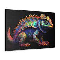 Lizard in Baroque Neon on Canvas Gallery Wraps