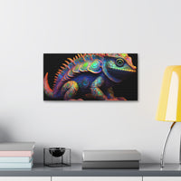 Lizard in Baroque Neon on Canvas Gallery Wraps