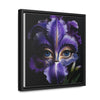 Purple Iris Flower and Blue Eye Iris Framed Canvas