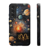 Mystical Galaxy & Aquarius Zodiac Cell Phone Tough Case