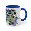 Lion Face in Pastels 11oz Accent Mug