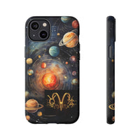 Mystical Galaxy & Aquarius Zodiac Cell Phone Tough Case