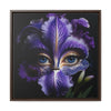 Purple Iris Flower and Blue Eye Iris Framed Canvas