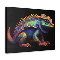 Lizard in Baroque Neon on Canvas Gallery Wraps