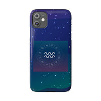 Aquarius Zodiac Symbol Birth Sign Slim Phone Case