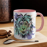 Lion Face in Pastels 11oz Accent Mug