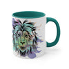 Lion Face in Pastels 11oz Accent Mug