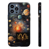 Mystical Galaxy & Aquarius Zodiac Cell Phone Tough Case