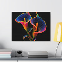 Calla Lillies in Baroque Neon Canvas Gallery Wraps