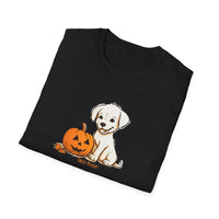 Halloween Puppy Treat Please Unisex Softstyle T-Shirt